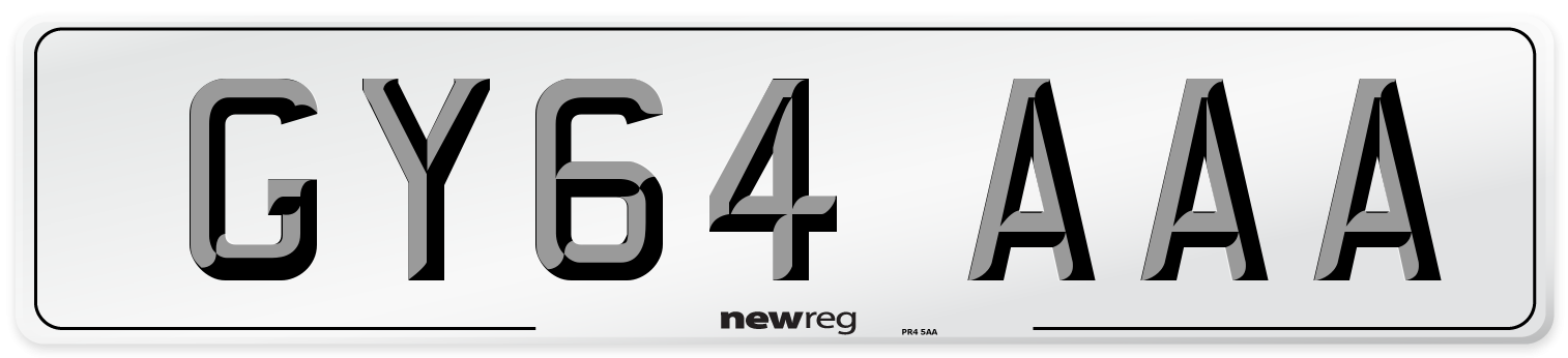 GY64 AAA Number Plate from New Reg